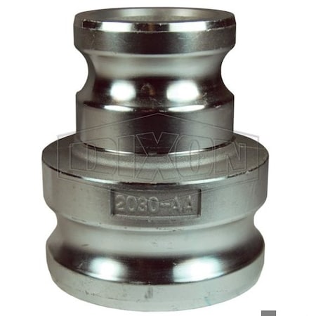 Dixon Global Type AA Jump Size Spool Adapter, 2 x 3 in Nominal, Male Adapter End Style, Aluminum G2030-AA-AL
